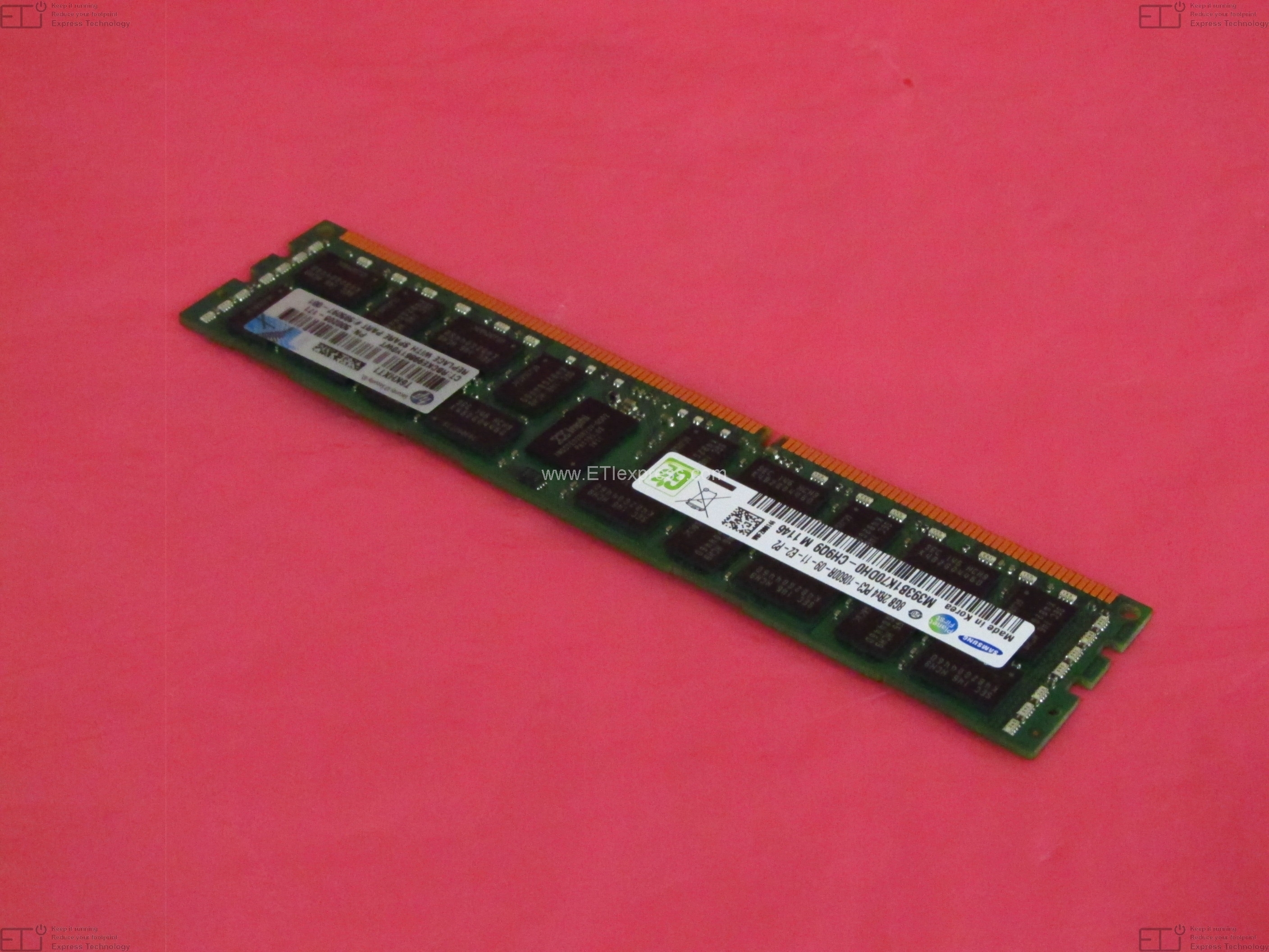 HP Compatible 32GB PC3-8500 DDR3-1066 4Rx4 1.35v ECC Registered RDIMM Certified Refurbished HP PN# 628975-081
